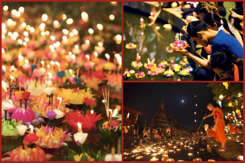 Loy Krathong Lantern Festival in Thailand